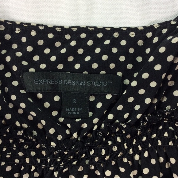 Express Polka Dot Silk Cami - Picture 2 of 4